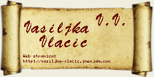 Vasiljka Vlačić vizit kartica